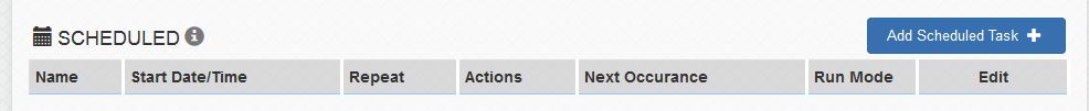 400 Series Control/Logic Scheduled Tasks Setup Window