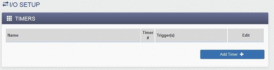 400 Series I/O Setup Timers Window