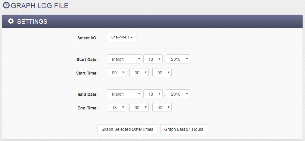 400 Series Monitor & Control Graph Log File Window