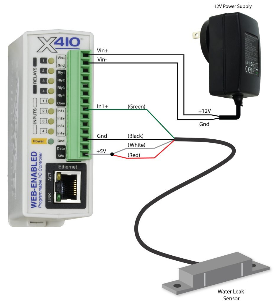 X-410 Water Leak Sensor Diagram