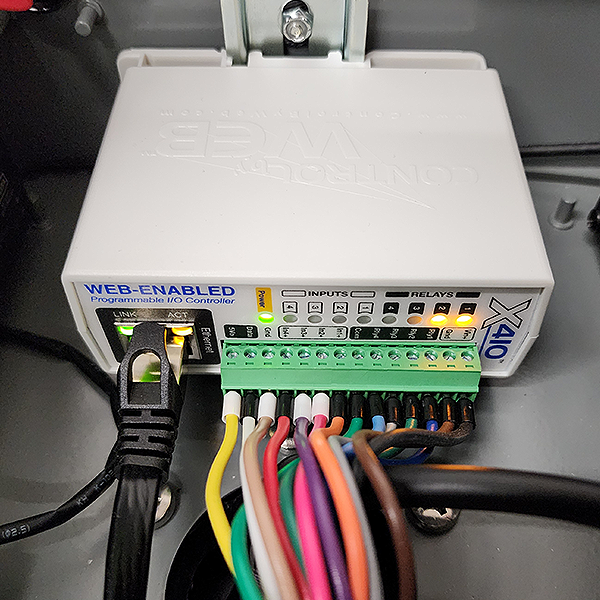 X-410 with wiring for a mobile security trailer 