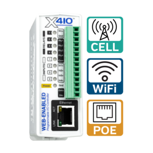 Single X-410 with Cell, WiFi, and POE icons