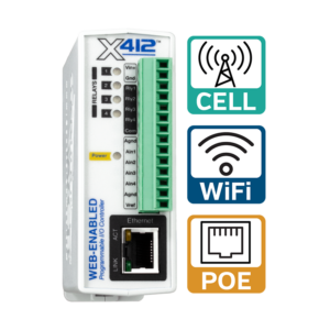 X-412 with Cell, WiFi, and POE icons