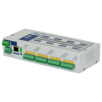 X-432 Advanced I/O Controller with 16 relays, 18 digital inputs, 4 analog inputs, and support for temperature sensors
